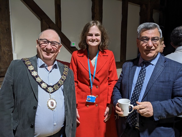 Mark Roberts, Justine Seligson and Dr Nooralhaq Nasimi at Chiltern Welcomes charity launch