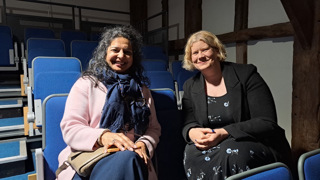 Sejal Sachdev and Sarah Soyei at Chiltern Welcomes charity launch