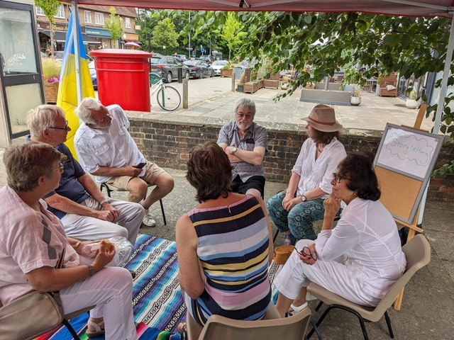 People joining together at Amersham's refugee week 2023